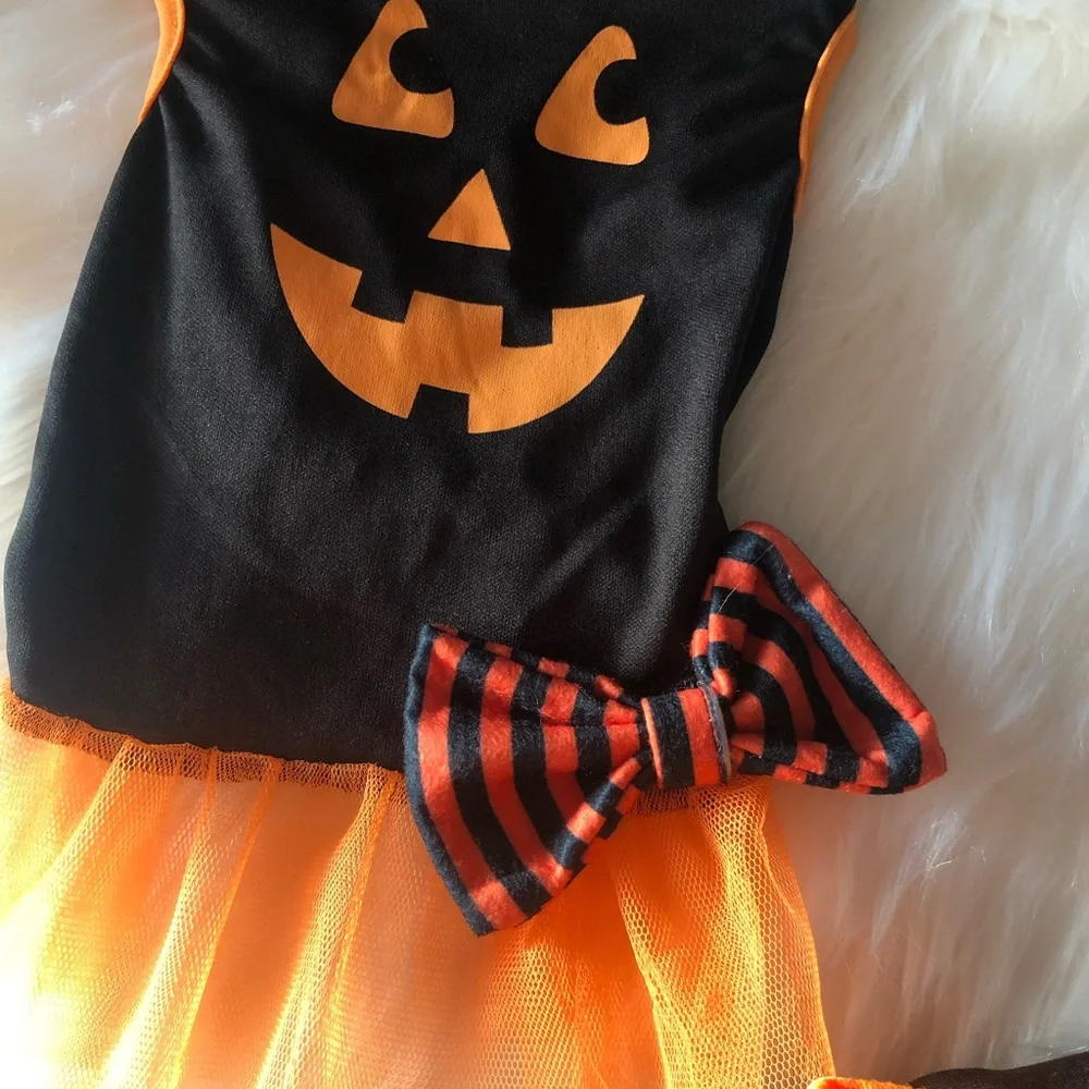 2 CAT OR DOG HALLOWEEN OUTFITS HOODIE AND TUTU ADORABLE